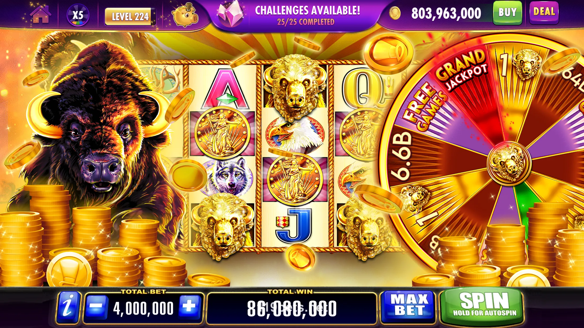 Tela inicial do aplicativo 7GAME